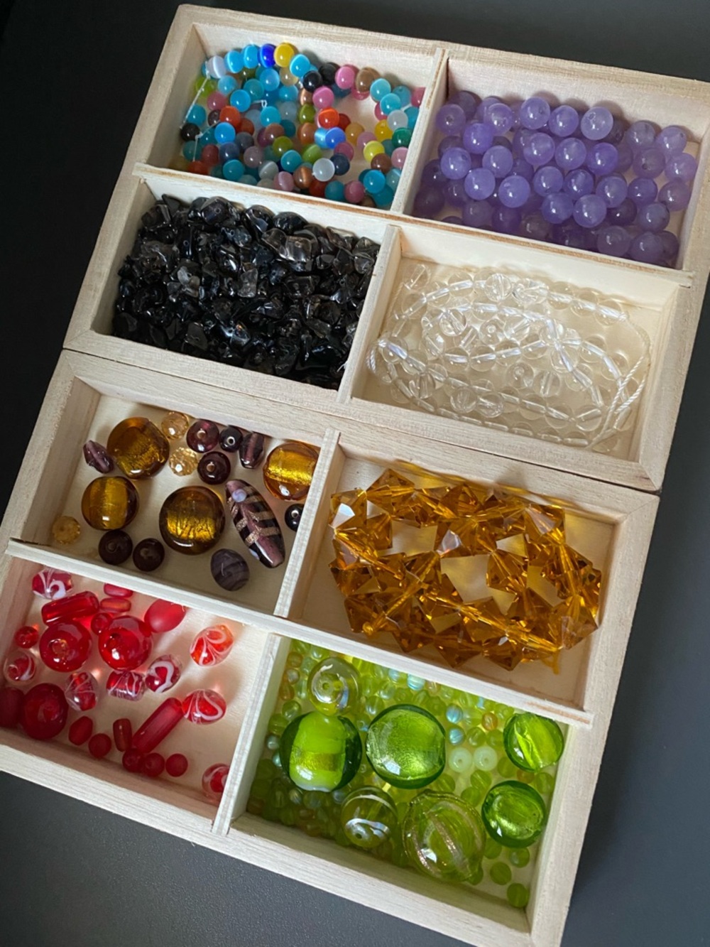 Bead Lot Natural Stone Beads and Glass Beads